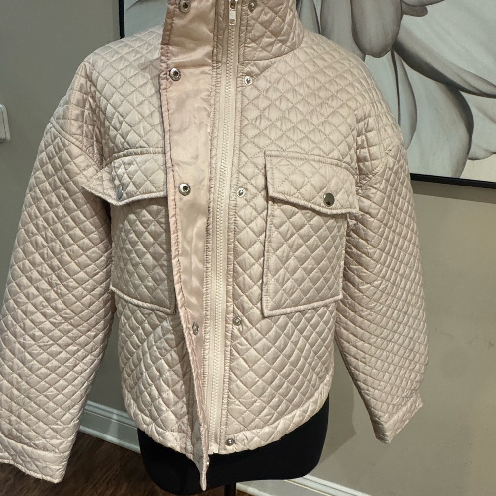 Ci Sono Cream Quilted Outerwear Label - Picture 2 of 10